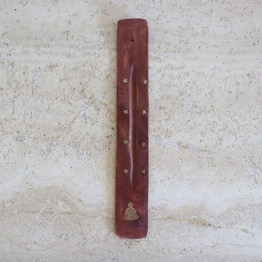 Wooden Buddha incense holder
